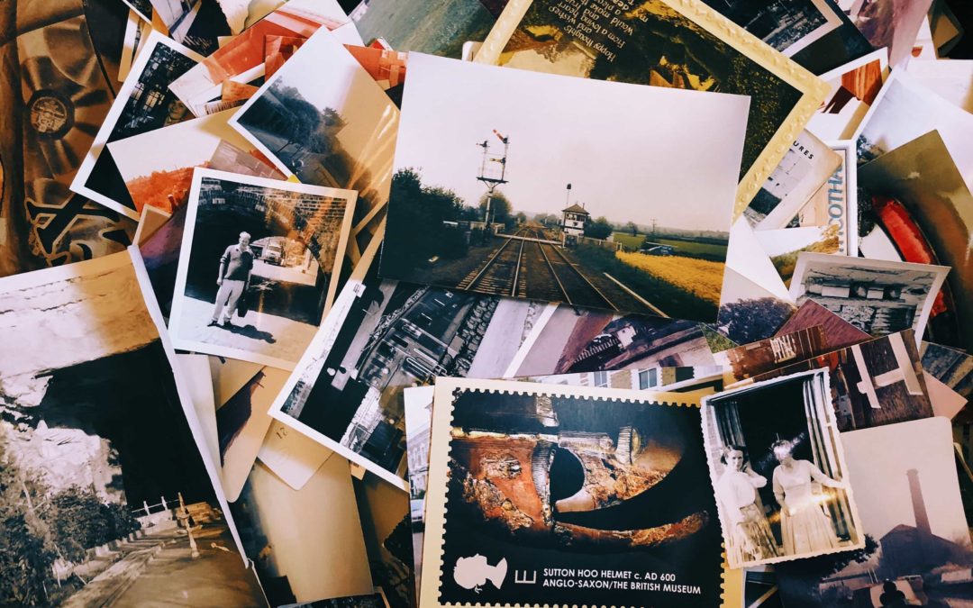 Memorable moments - Many photos piled on top of one another